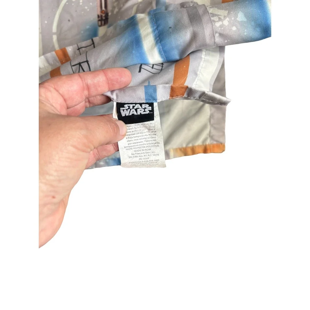 Star Wars Twin‎ Flat Sheet The Resistance Lightsaber Gray Blue Orange